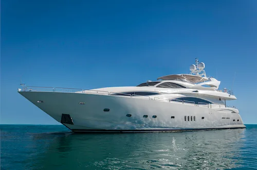 Yacht sailing off Marbella